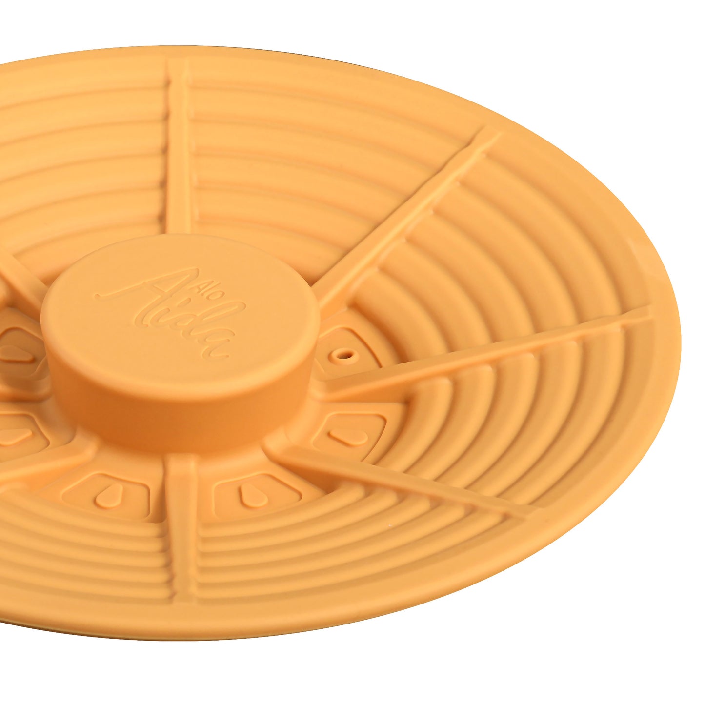 Alo Aida Food Safe Universal Cooking Lid – 4" 5" 6" 7" and 8" Yellow Turmeric Silicone, BPA-Free Heat-Resistant, Multipurpose Cover for Skillets/Woks, Microwave/Dishwasher Safe