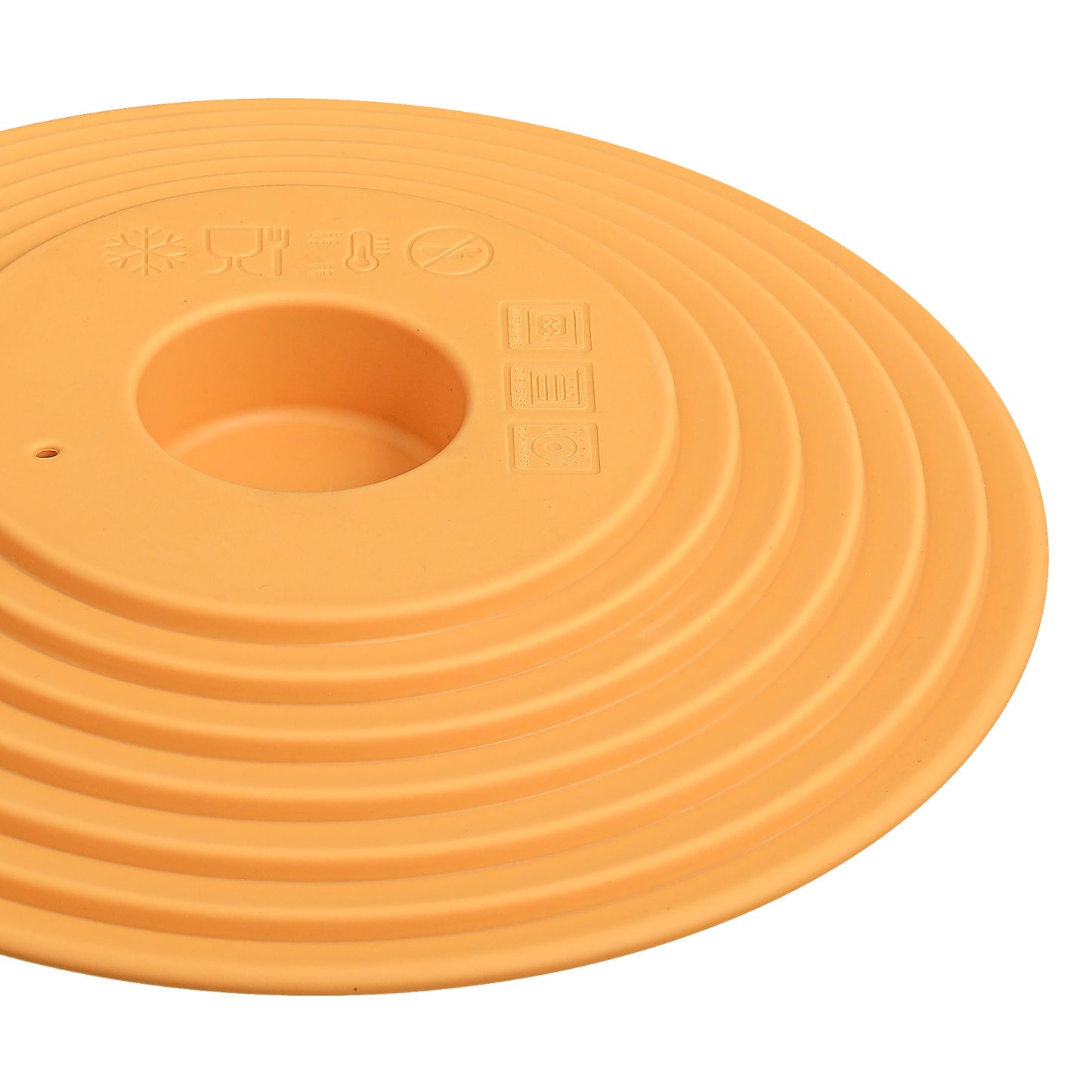 Alo Aida Food Safe Universal Cooking Lid – 4" 5" 6" 7" and 8" Yellow Turmeric Silicone, BPA-Free Heat-Resistant, Multipurpose Cover for Skillets/Woks, Microwave/Dishwasher Safe